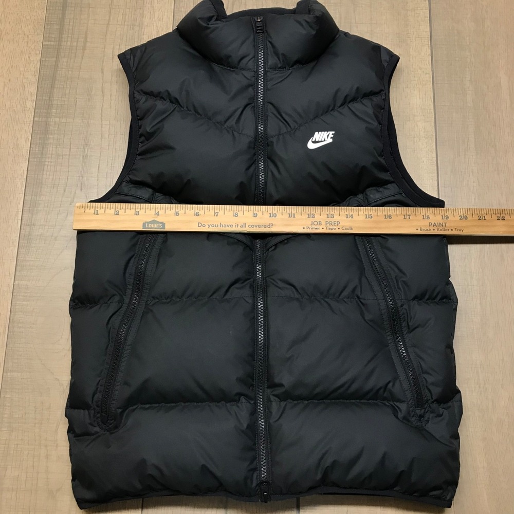 Nike Vest Mens Size S Black Puffer Down Fill Insulated Storm Fit Windrunner Run - Picture 10 of 13